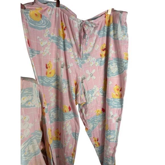 Nick & Nora Duck Pajama Set Size 3xl Plus Rubber Duck Pink VTG Cotton New! - Picture 3 of 7